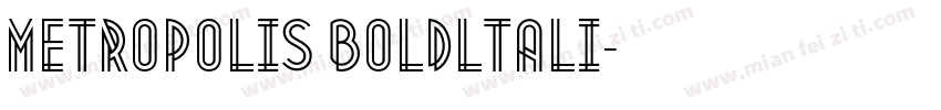 Metropolis boldltali字体转换